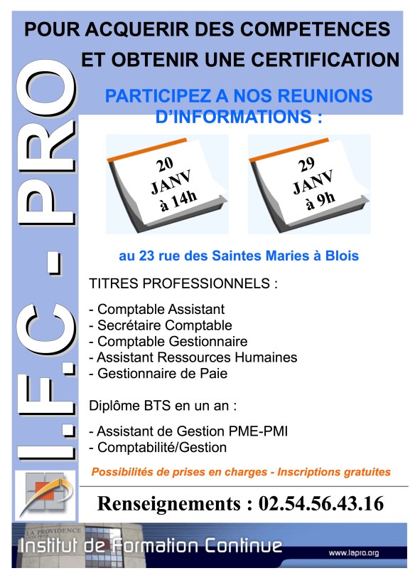 Réunion d'information titre pro IFC PRO